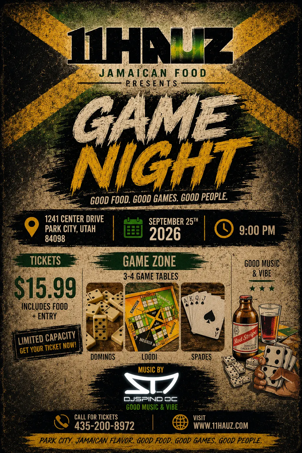 11Hauz Game Night flyer, September 25, 2026