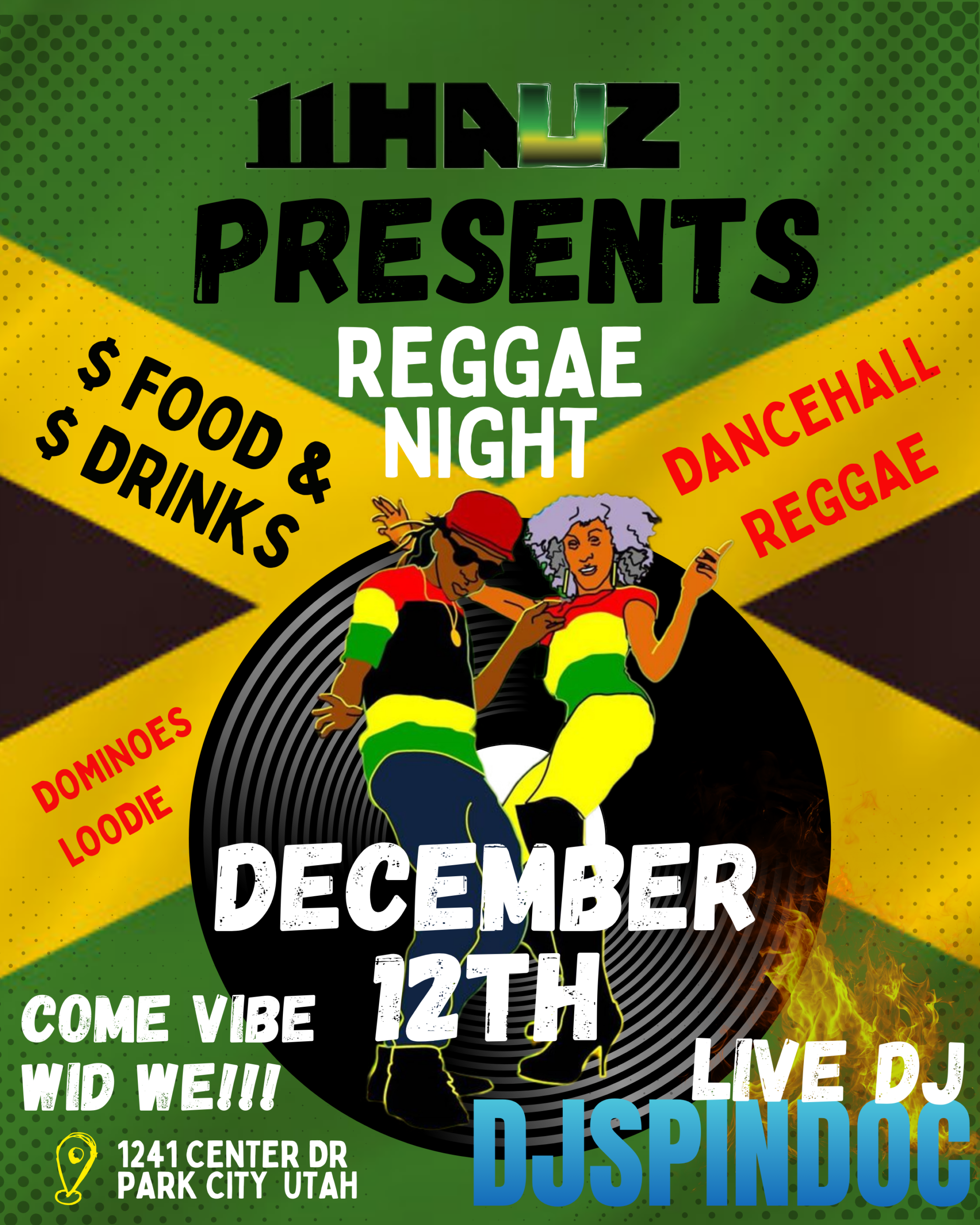 11Hauz Reggae Night flyer, December 12